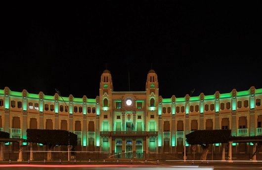 SCULP Ilumina el Palacio de la Asamblea en Melilla
