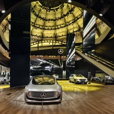 EGGER PRO Laminate Flooring for Mercedes Exhibition Stand IAA