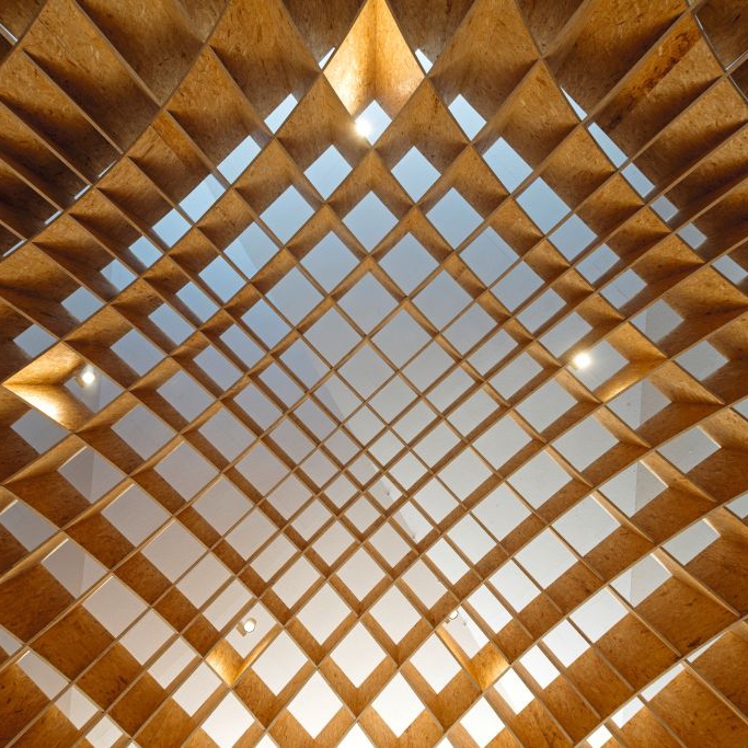 OSB Boards in Highway Church