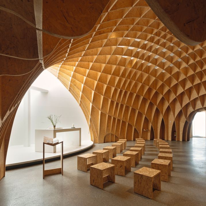 OSB Boards in Highway Church