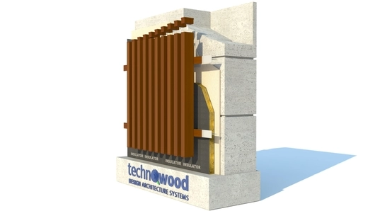 Technowood profile facade example
