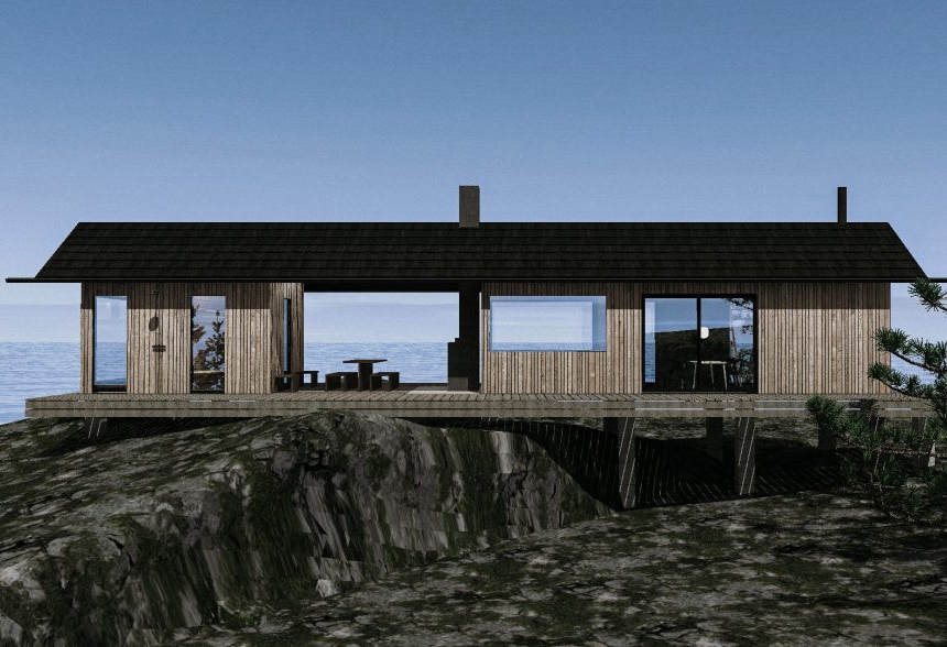 Lunawood Thermowood Façade and Decking in Project Ö