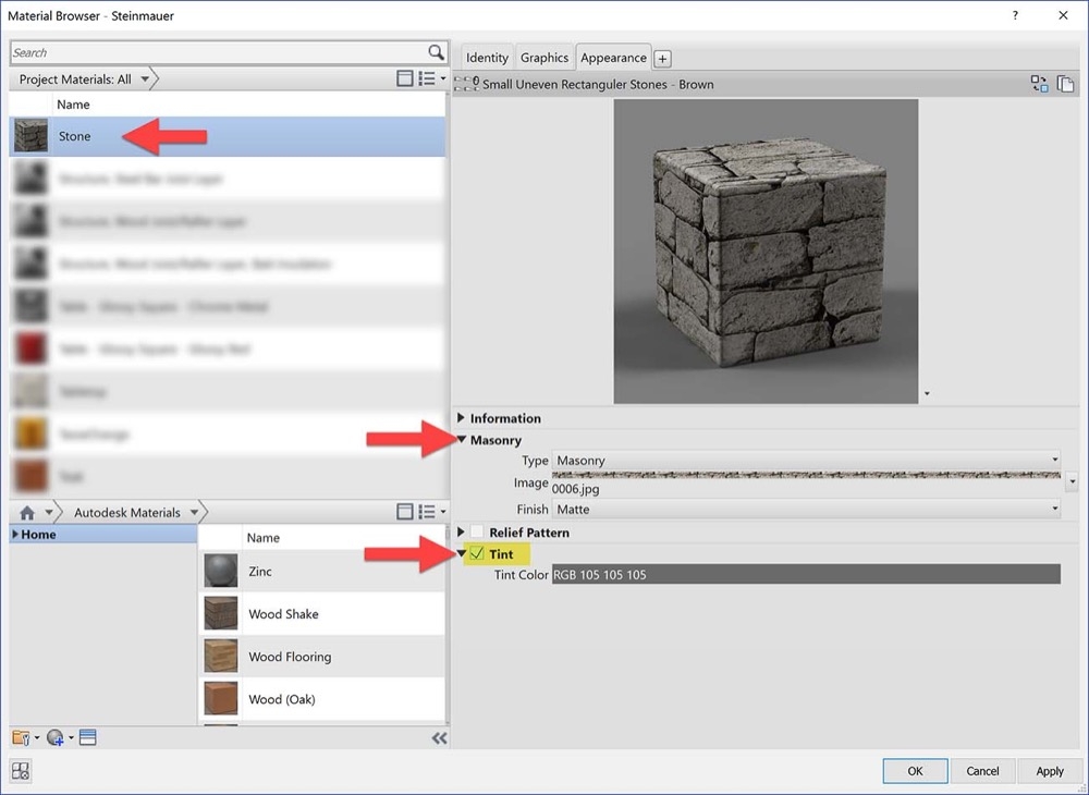 Revit Materials: Stone & Masonry