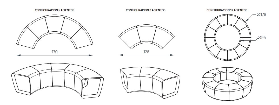 Mobiliario urbano - Asiento 009