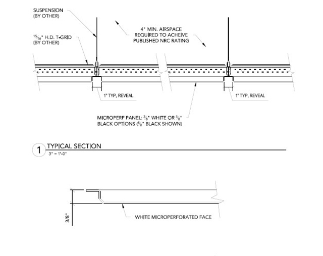 Ceiling Tiles - Microperf Metal