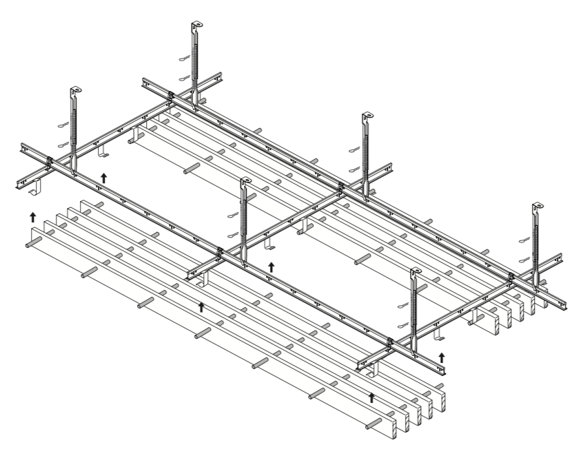 Wood – Veneered Wood Grill Ceilings & Walls