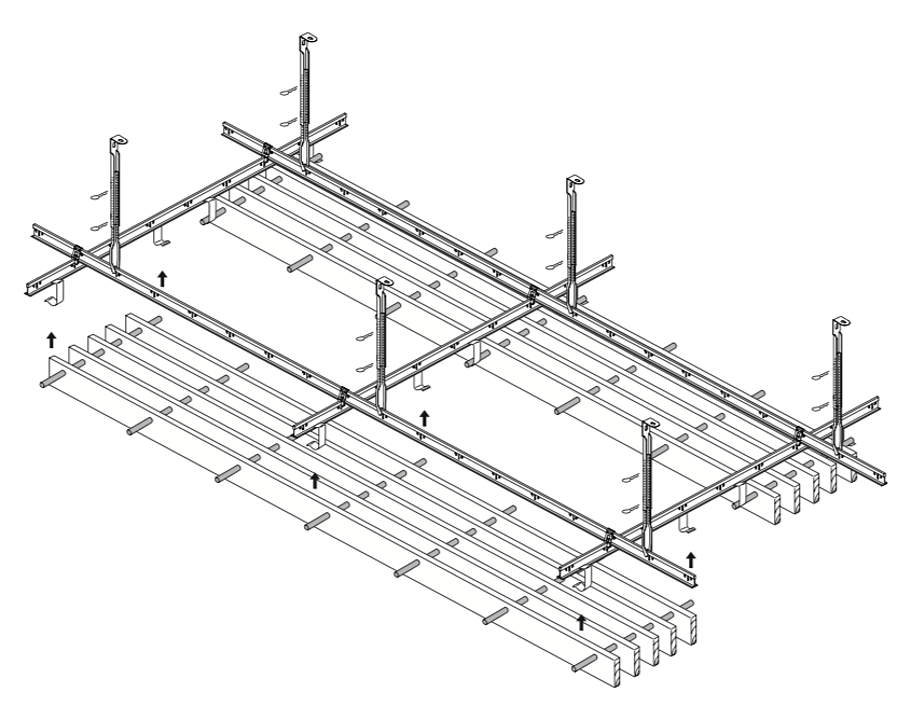 Wood – Veneered Wood Grill Ceilings & Walls