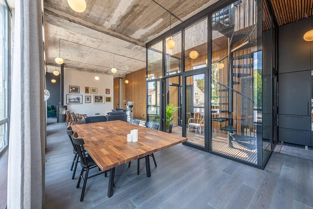 Lunawood Thermowood Façade in Private Apartment Vilnius