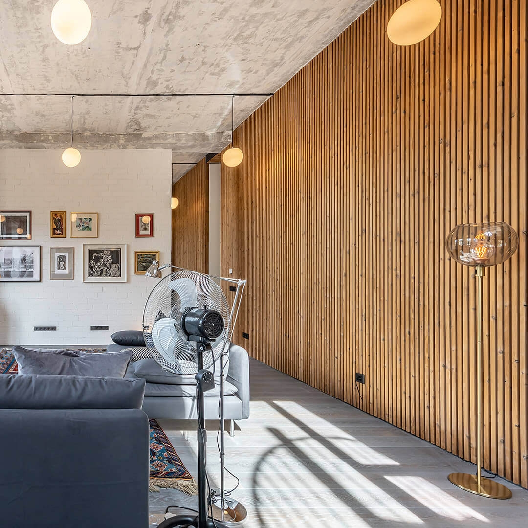 Lunawood Thermowood Façade in Private Apartment Vilnius