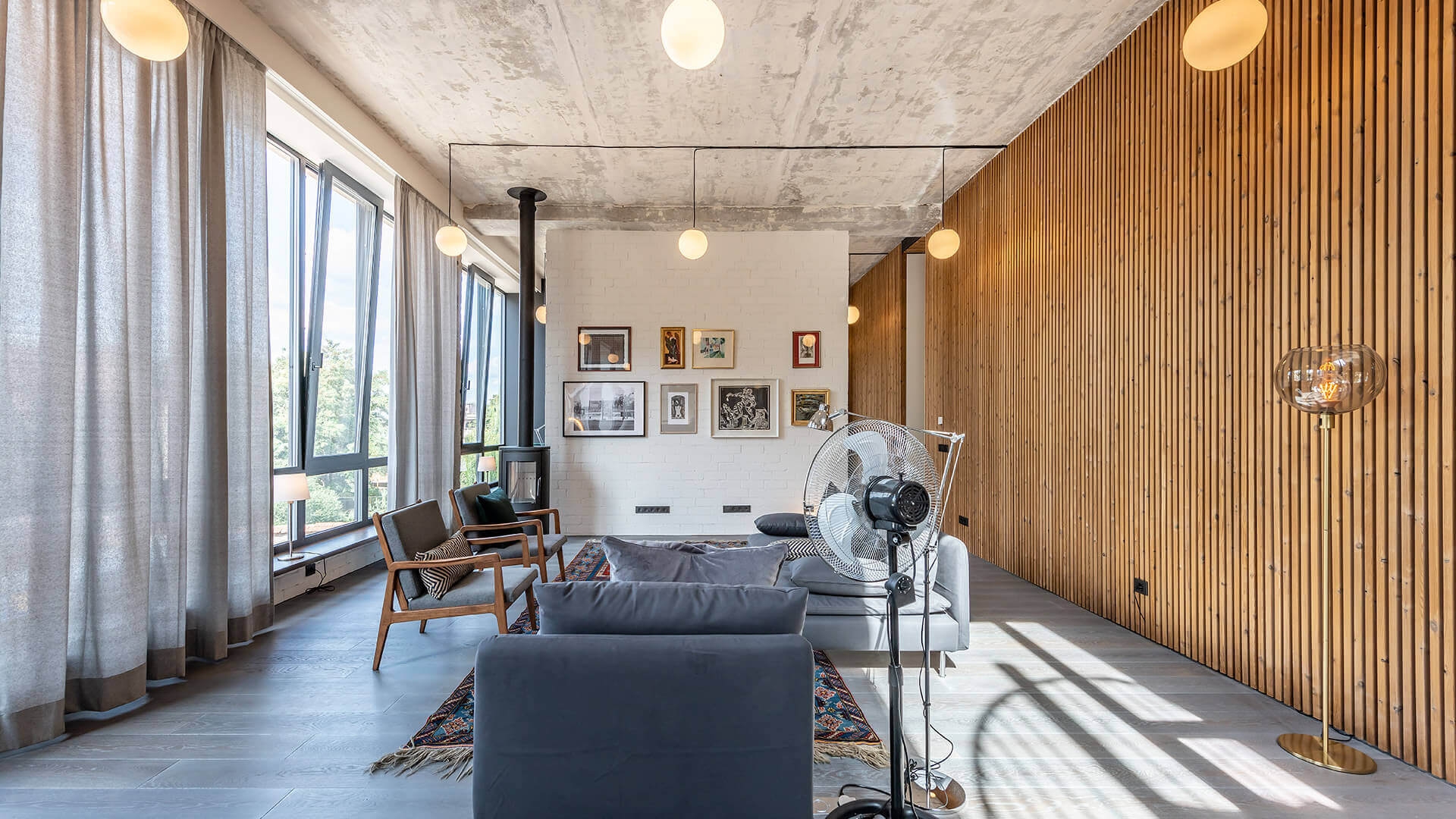 Lunawood Thermowood Façade in Private Apartment Vilnius