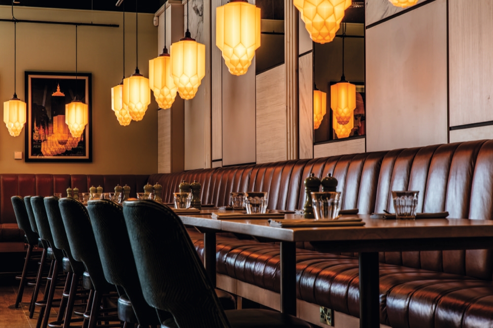 EGGER laminate in Allstar Lanes Bar