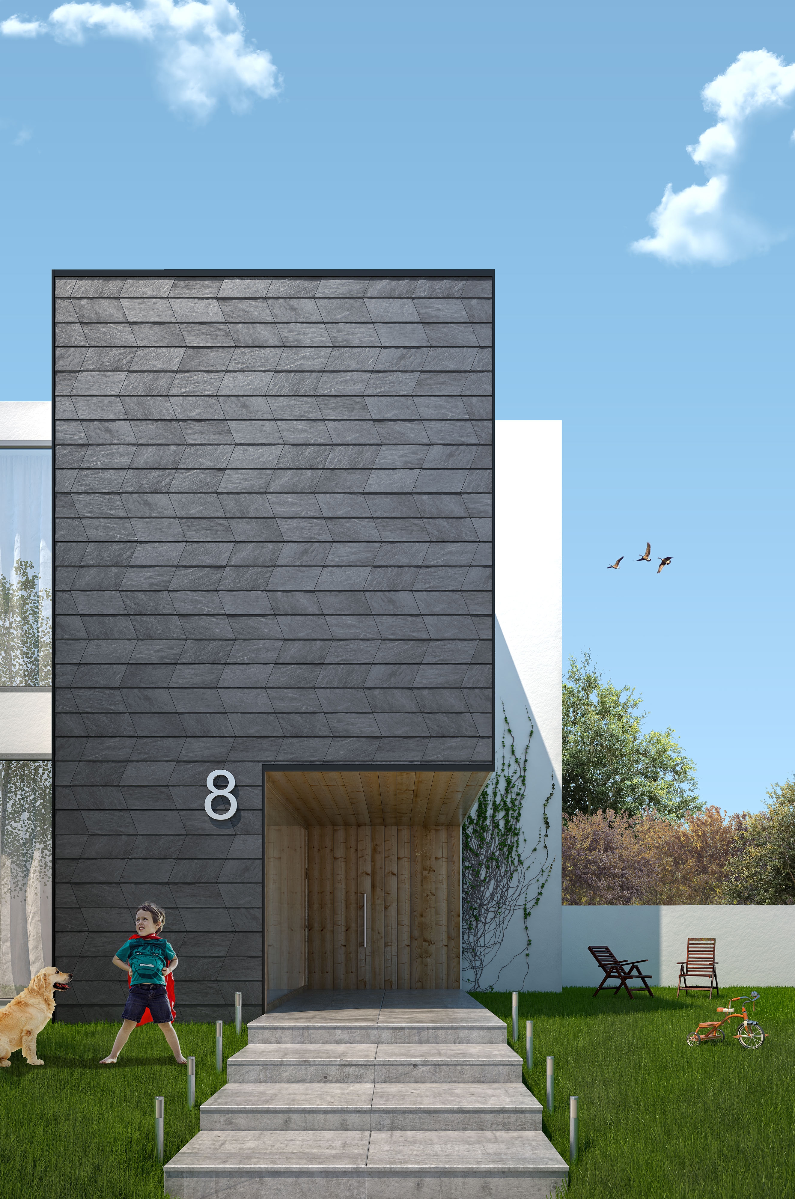 CUPACLAD Natural Slate - Arrow Design