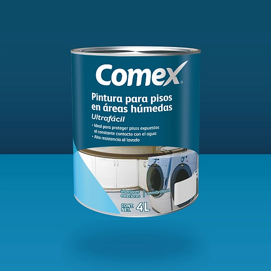 Pintura para pisos en áreas húmedas Ultrafácil® de Comex