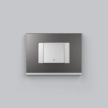Placa 4x2 3P/ALU para interruptores e tomadas - Grey Metallic