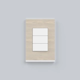 Placa 4x2 3P/ALU para interruptores e tomadas - Nordic Wood