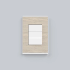 Placa 4x2 3P/ALU para interruptores e tomadas - Nordic Wood