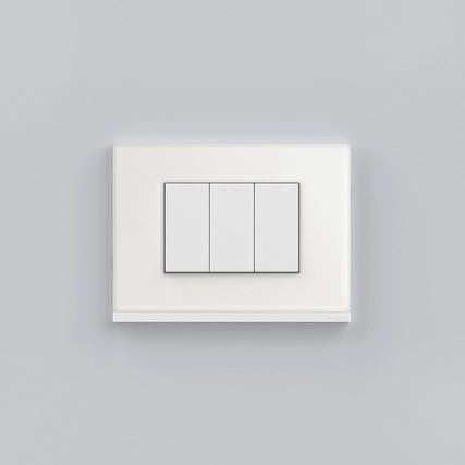 Placa 4x2 3P/ALU para interruptores e tomadas - Orion Class Branco/Glass White
