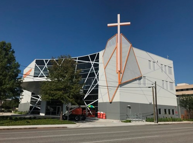 Metal Panels in Houston Baptist Church