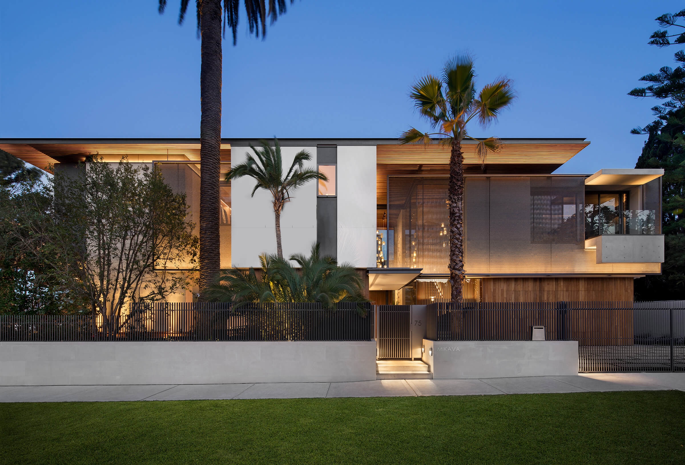 Timber Battens in Double Bay House