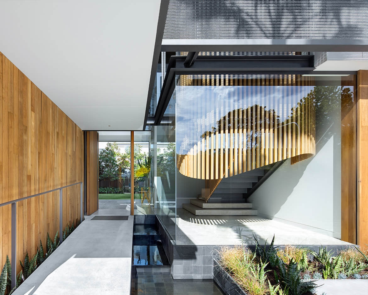 Timber Battens in Double Bay House