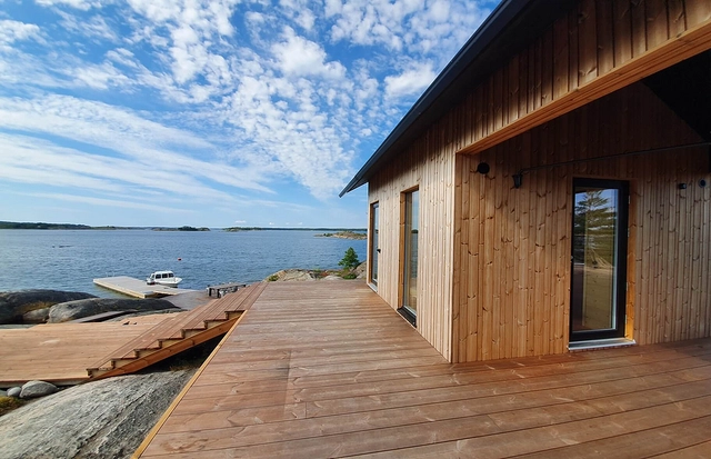 Lunawood Thermowood Façade and Decking in Project Ö