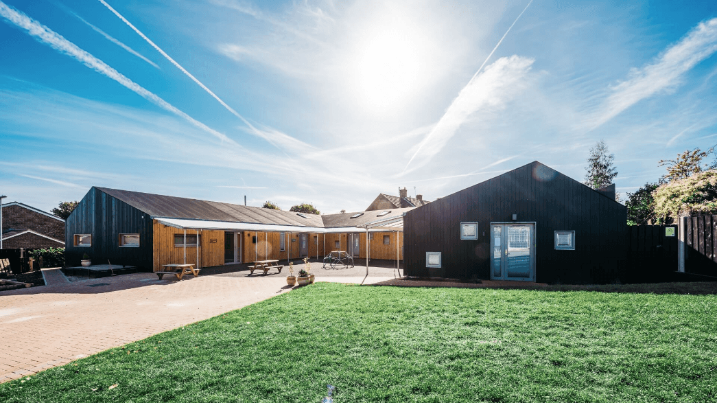 Lunawood Thermowood Façade in Eaton Socon Pre-School