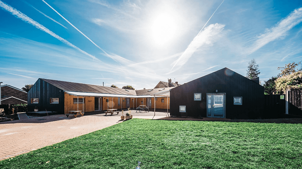 Lunawood Thermowood Façade in Eaton Socon Pre-School