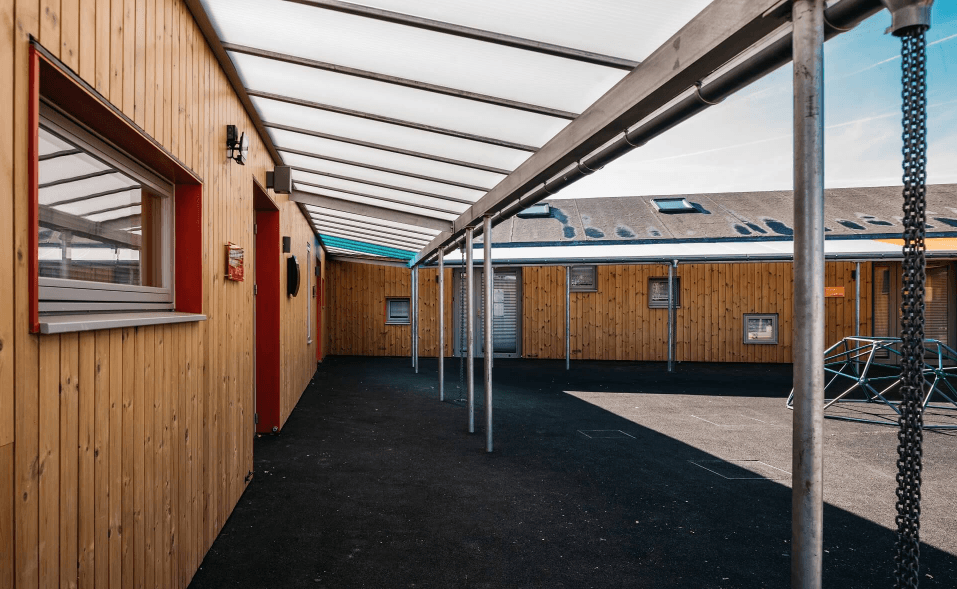 Lunawood Thermowood Façade in Eaton Socon Pre-School
