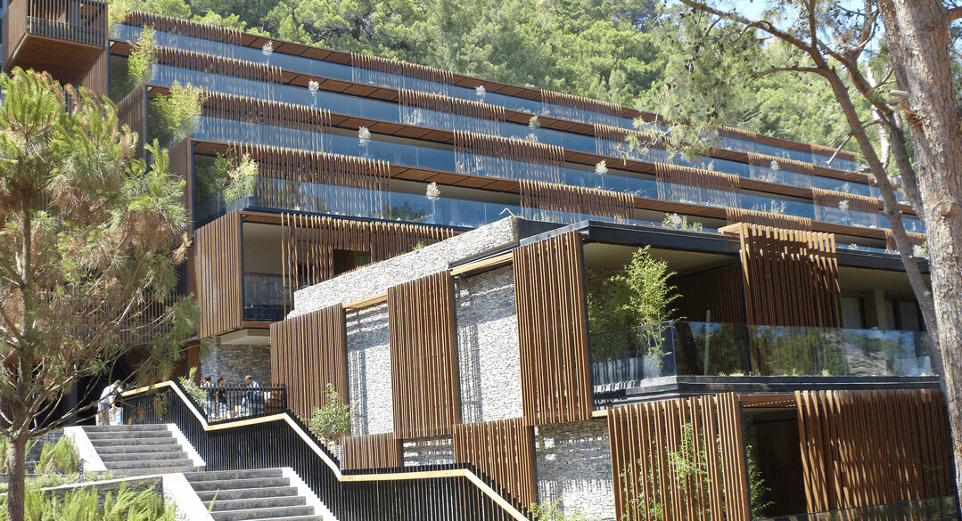 Lunawood Thermowood Façade in Maxx Royal Kemer Luxury Hotel