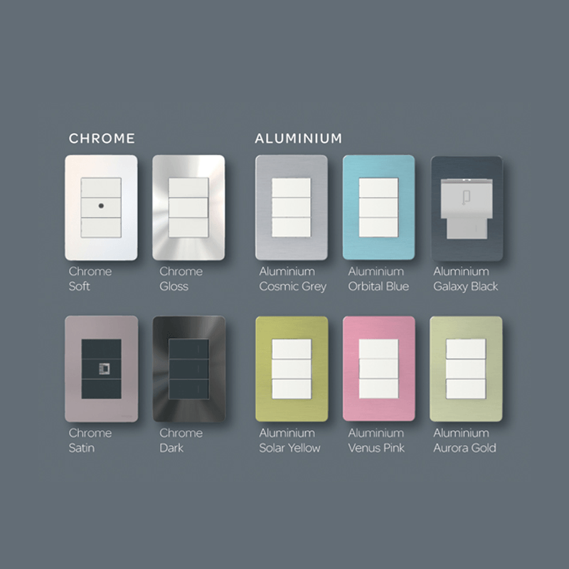 Placa para tomadas e Interruptores de alto padrão - Linha Orion Class