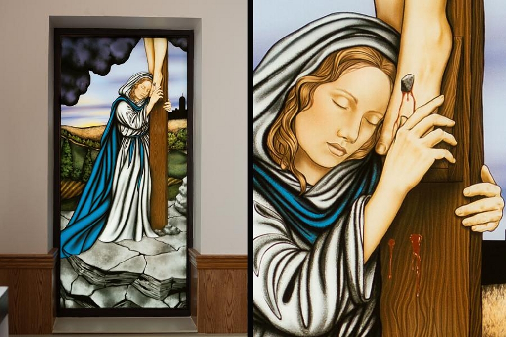 Digital Ceramic Printed Stained Glass Effect