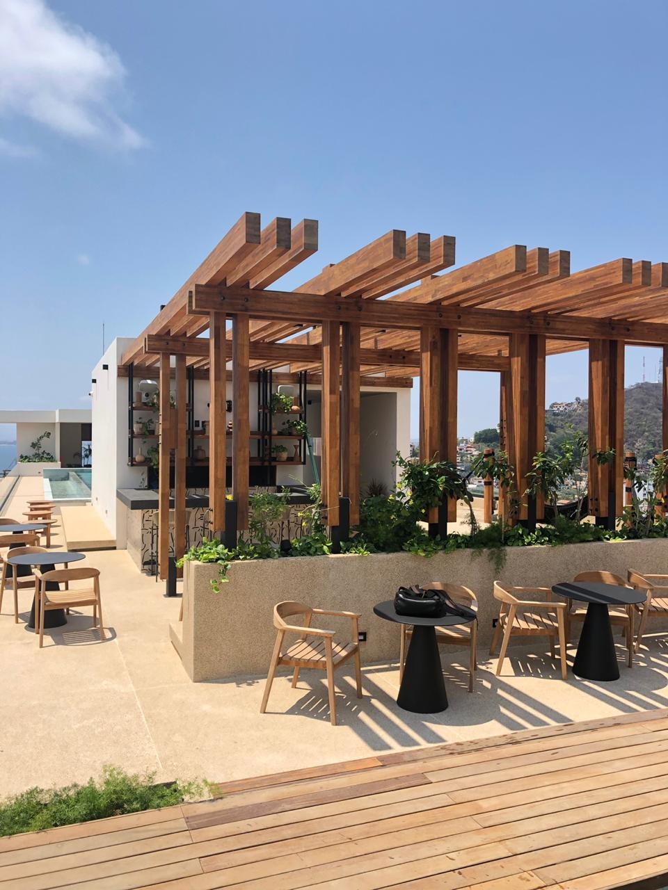 Vigas de eucalipto y tornillo