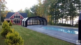 Retractable Pool Enclosure in Maine Home
