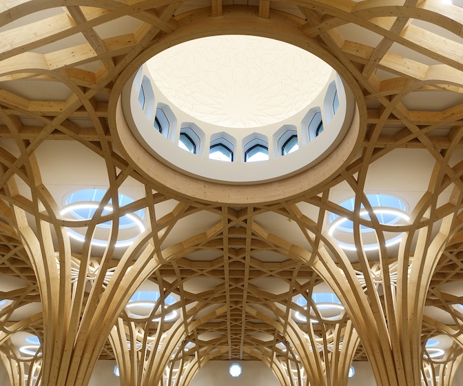 Timber Construction in Cambridge Mosque
