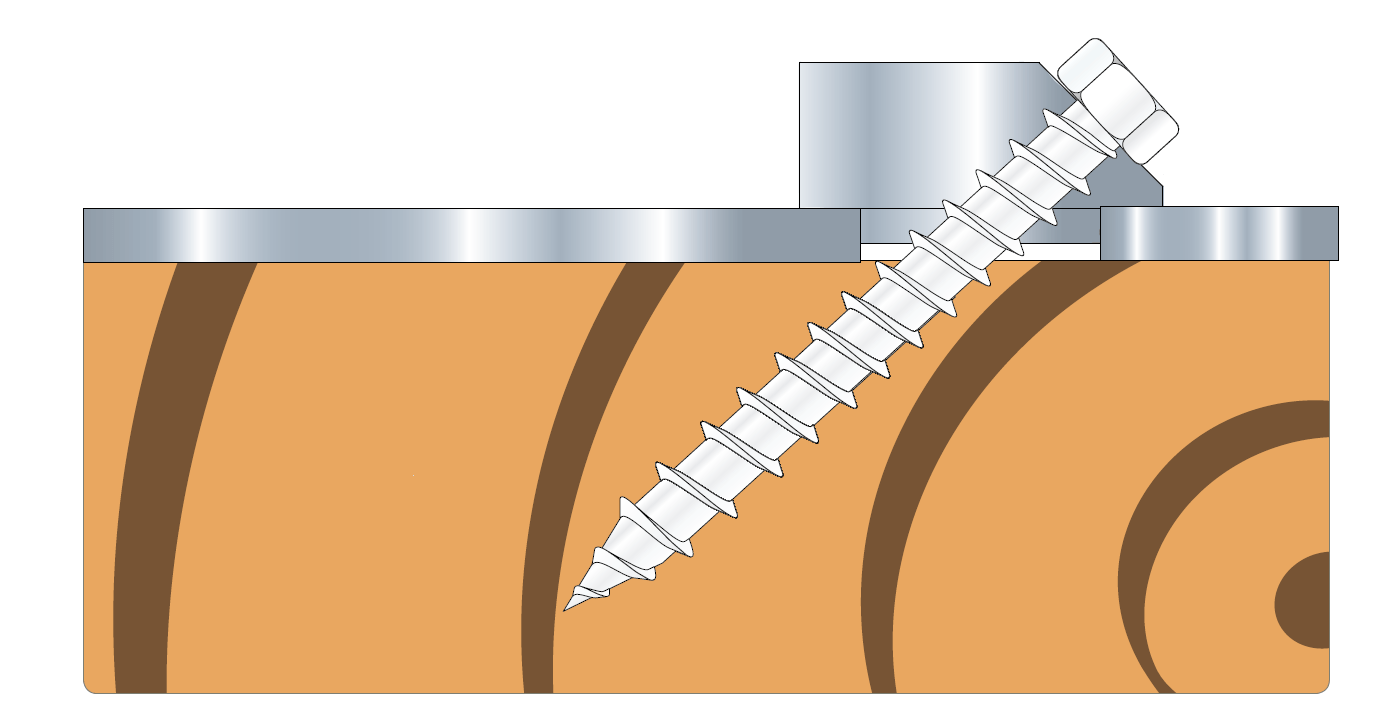 Fijaciones para estructuras de madera y metal