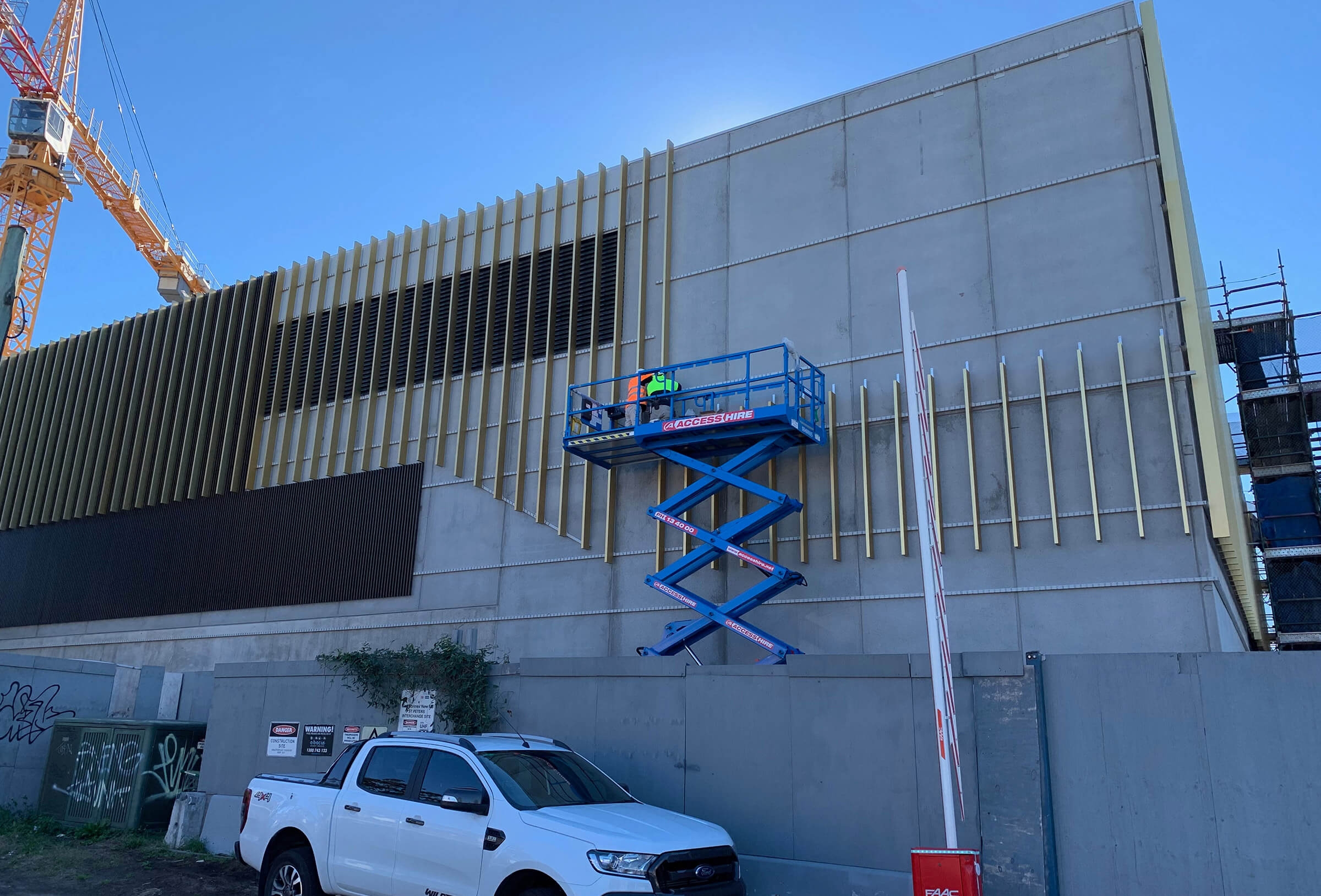 Click-on Battens in WestConnex M8 Junction