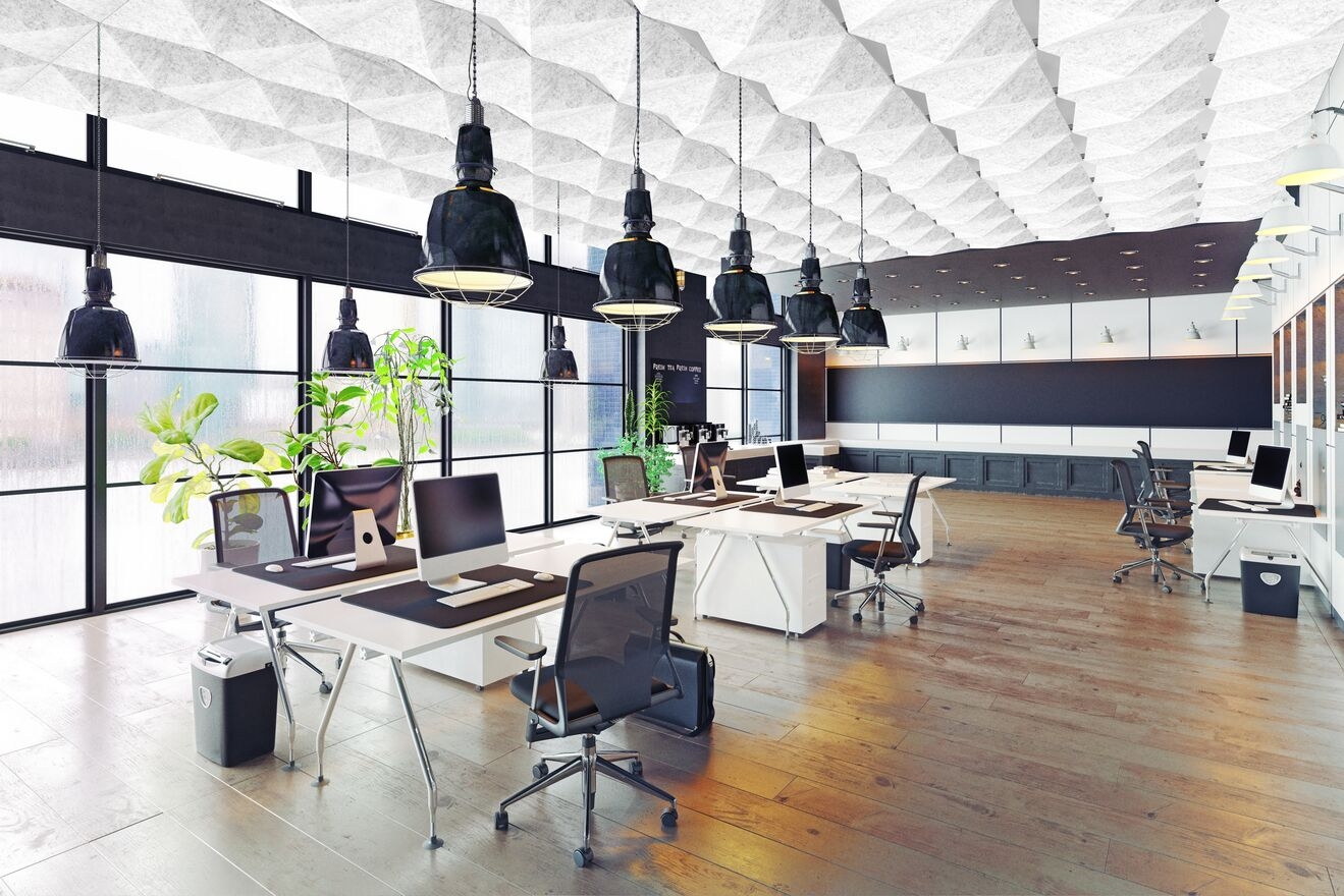 Acoustic Ceilings - HeartFelt® Origami Ceiling System