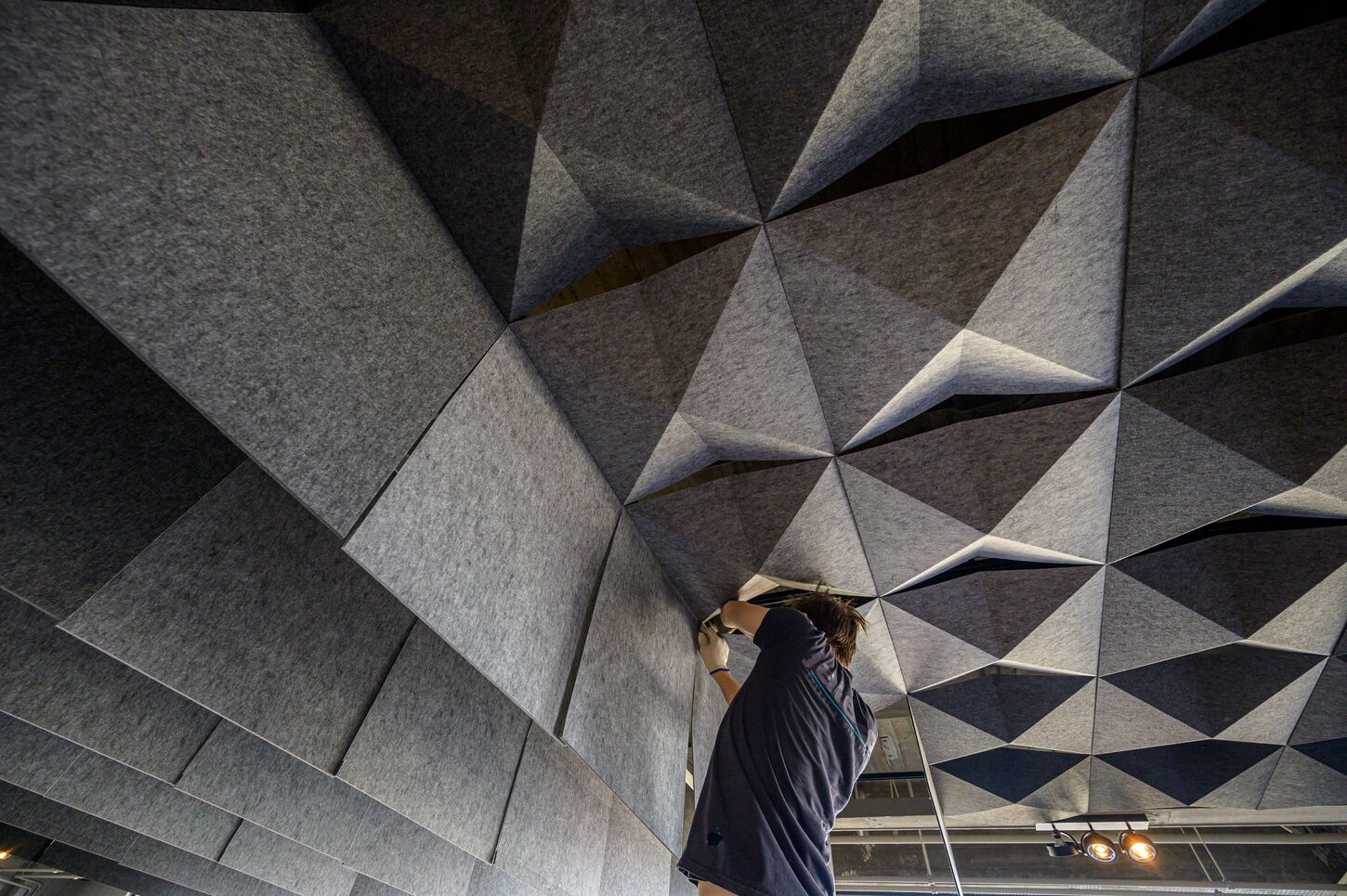 Acoustic Ceilings - HeartFelt® Origami Ceiling System