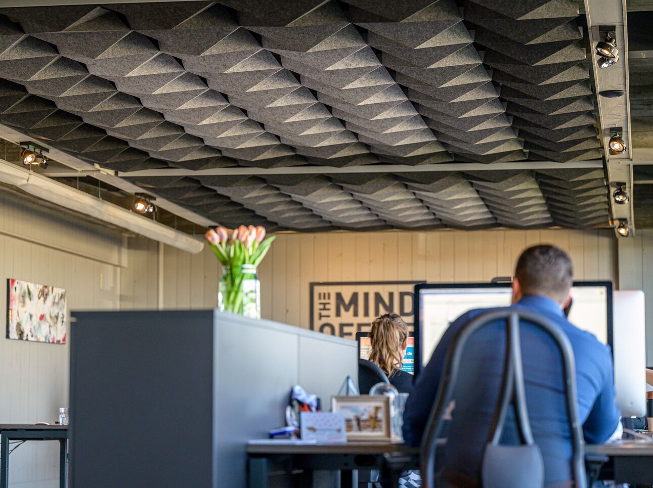 Acoustic Ceilings - HeartFelt® Origami Ceiling System