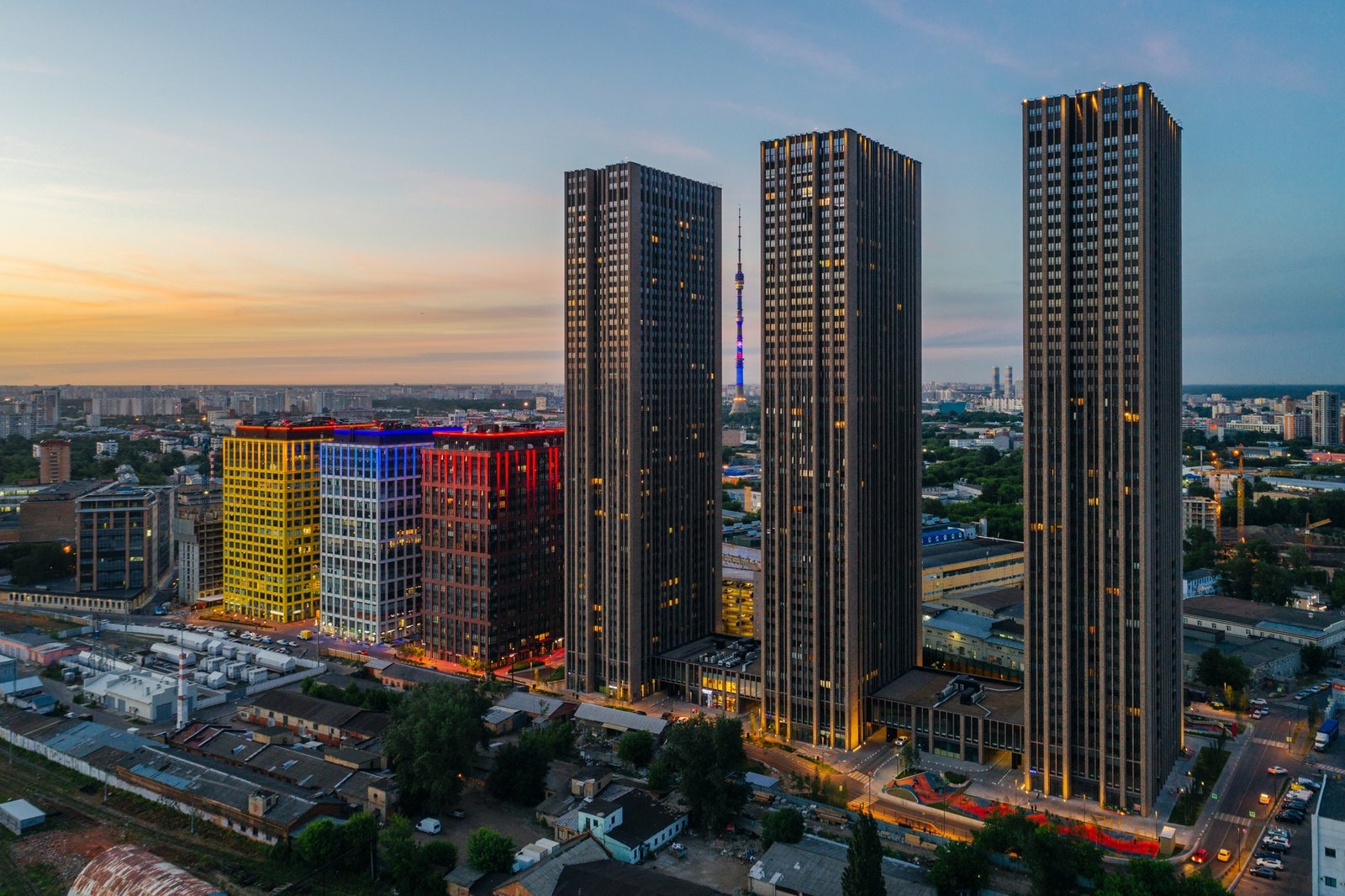 Thin Brick Facade in Savelovsky City Towers