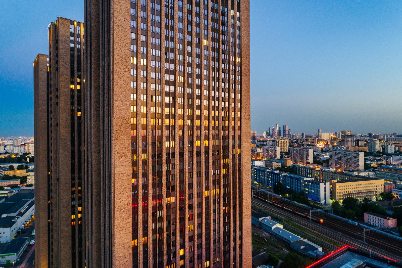 Thin Brick Facade in Savelovsky City Towers