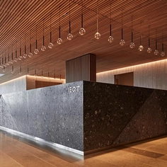 Slated Timber Ceiling in EQT Corporate Headquarters