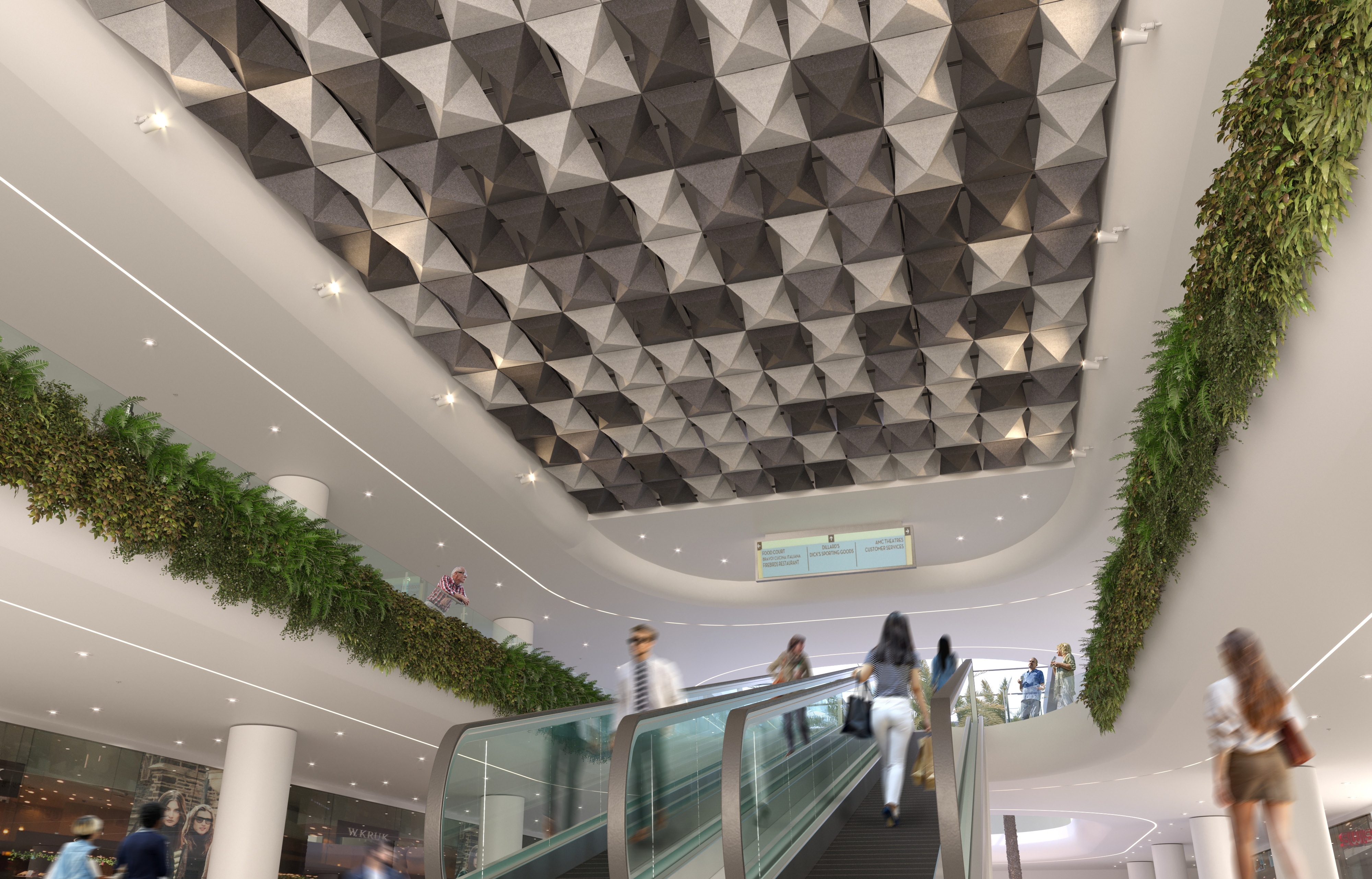Acoustic Ceilings - HeartFelt® Origami Ceiling System