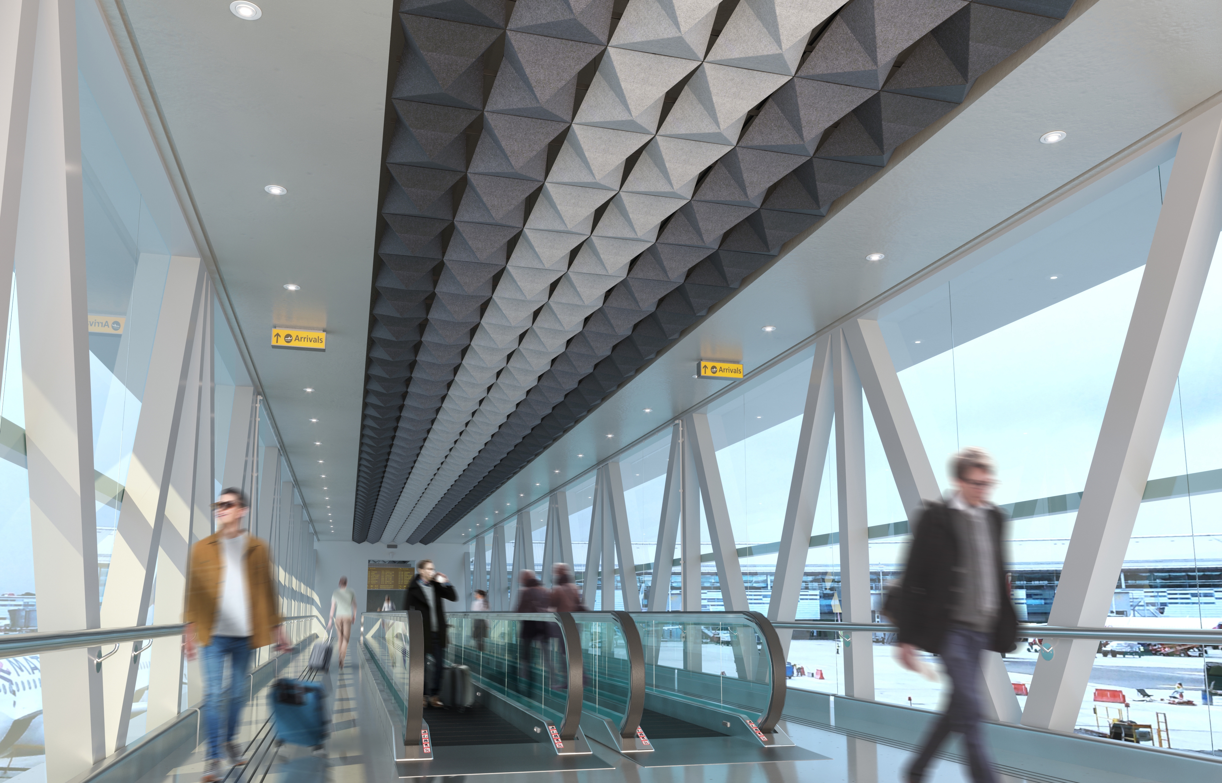 Acoustic Ceilings - HeartFelt® Origami Ceiling System