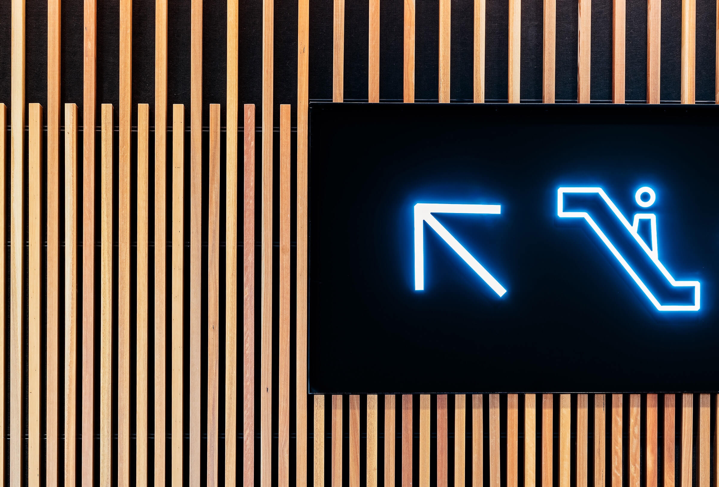 Timber Click-on Battens at Melbourne Airport T2