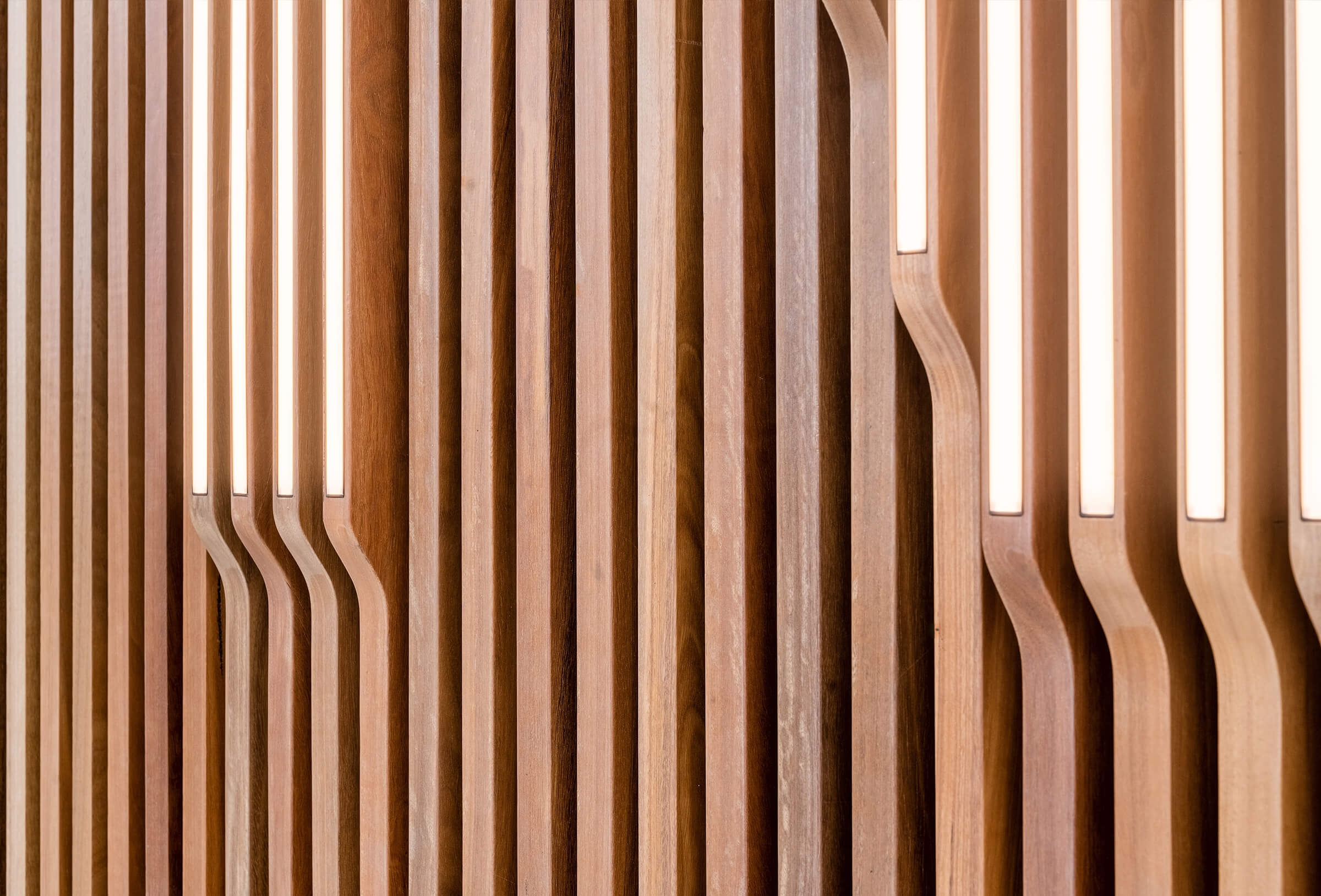 Timber Click-on Battens at Melbourne Airport T2