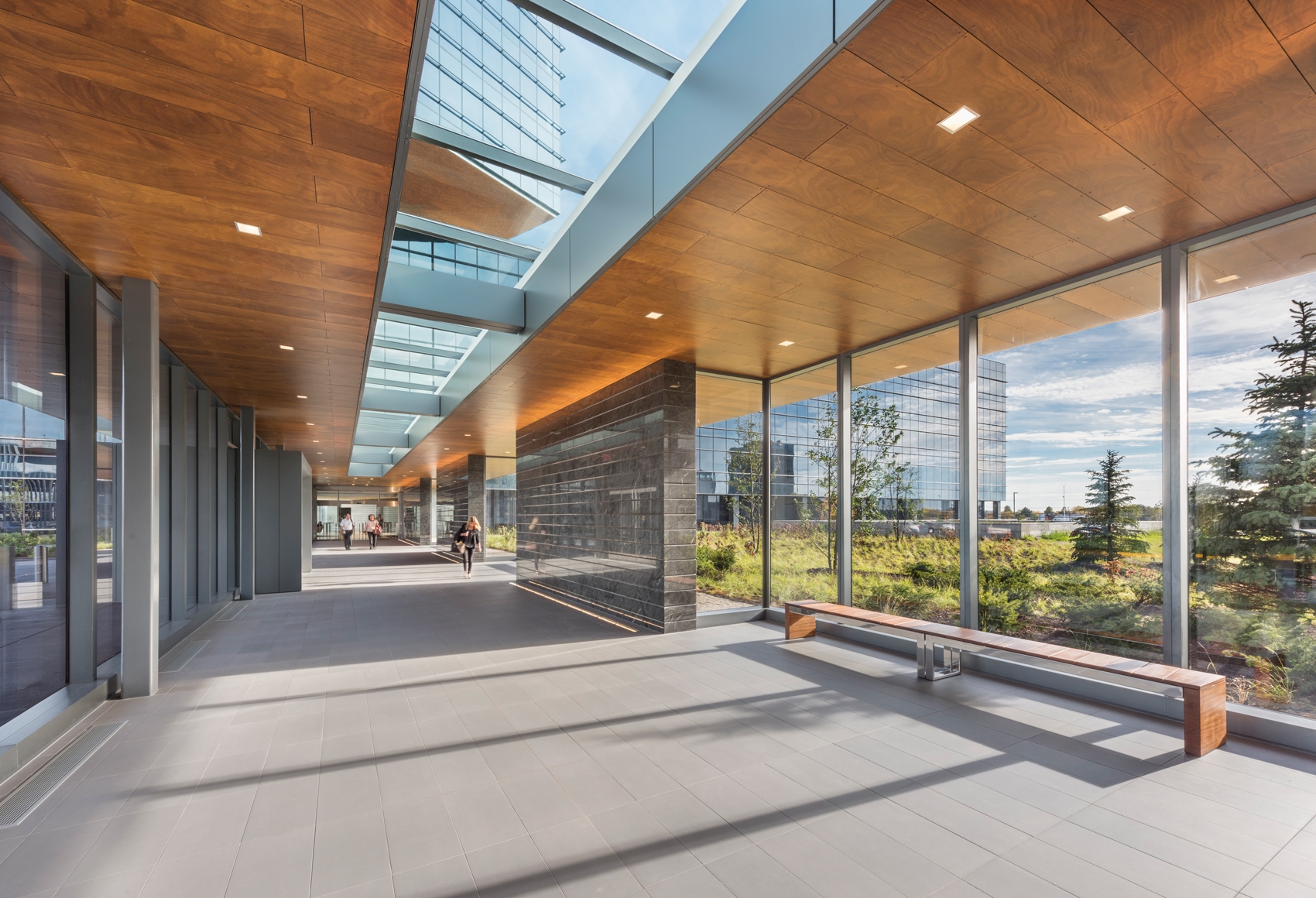 NATURCLAD - W Wood Soffit in Zurich Headquarters