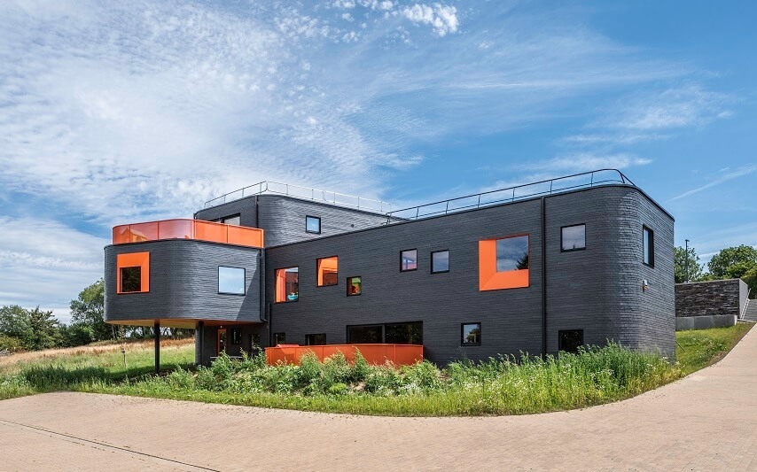 Ventilated Facade - CUPACLAD Random in Neufchâteau Nursery