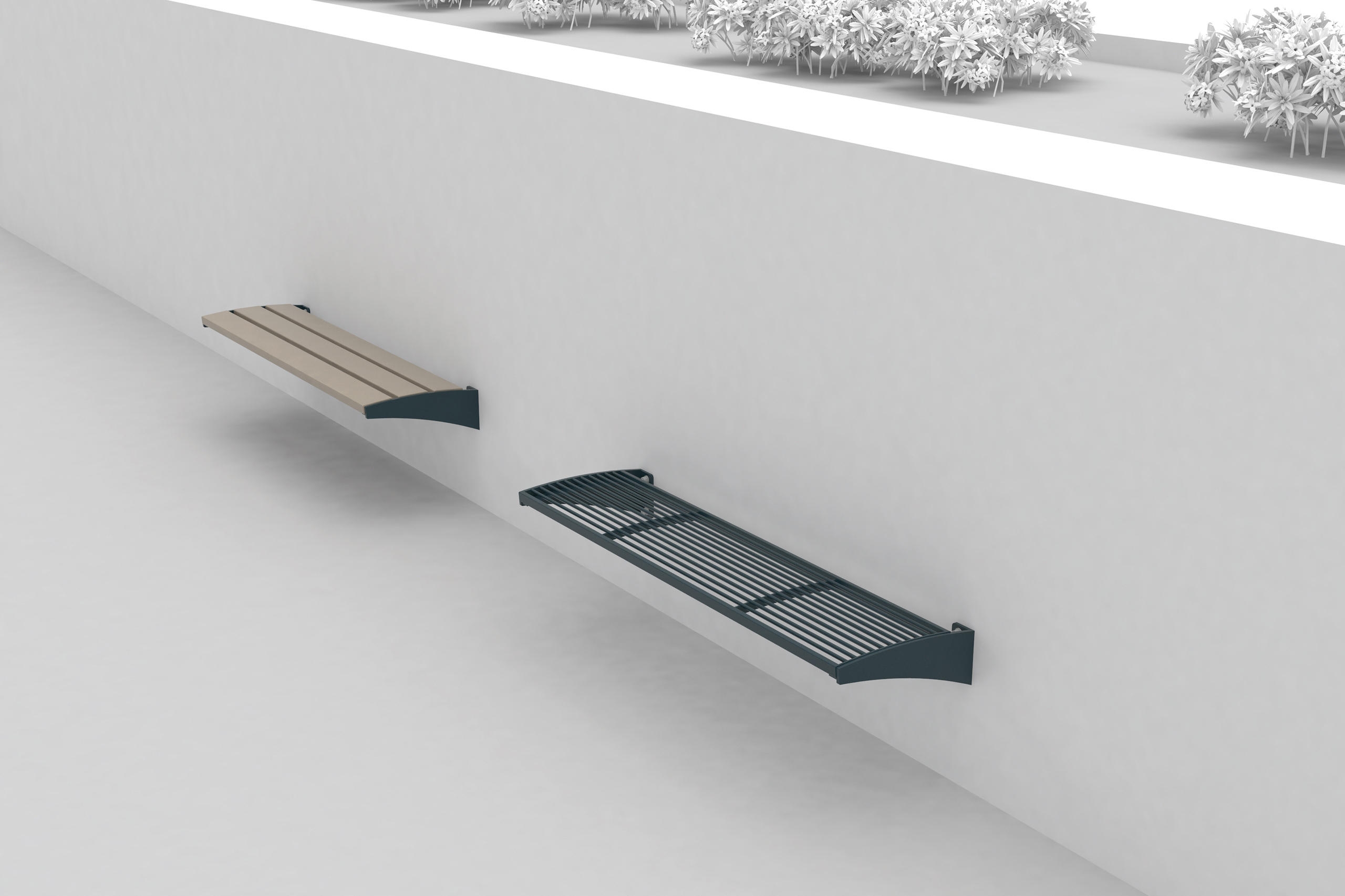 Wall-Mounted Park Bench - Vera