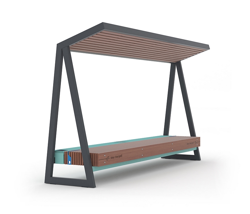 Solar Park Bench - Woody Solar